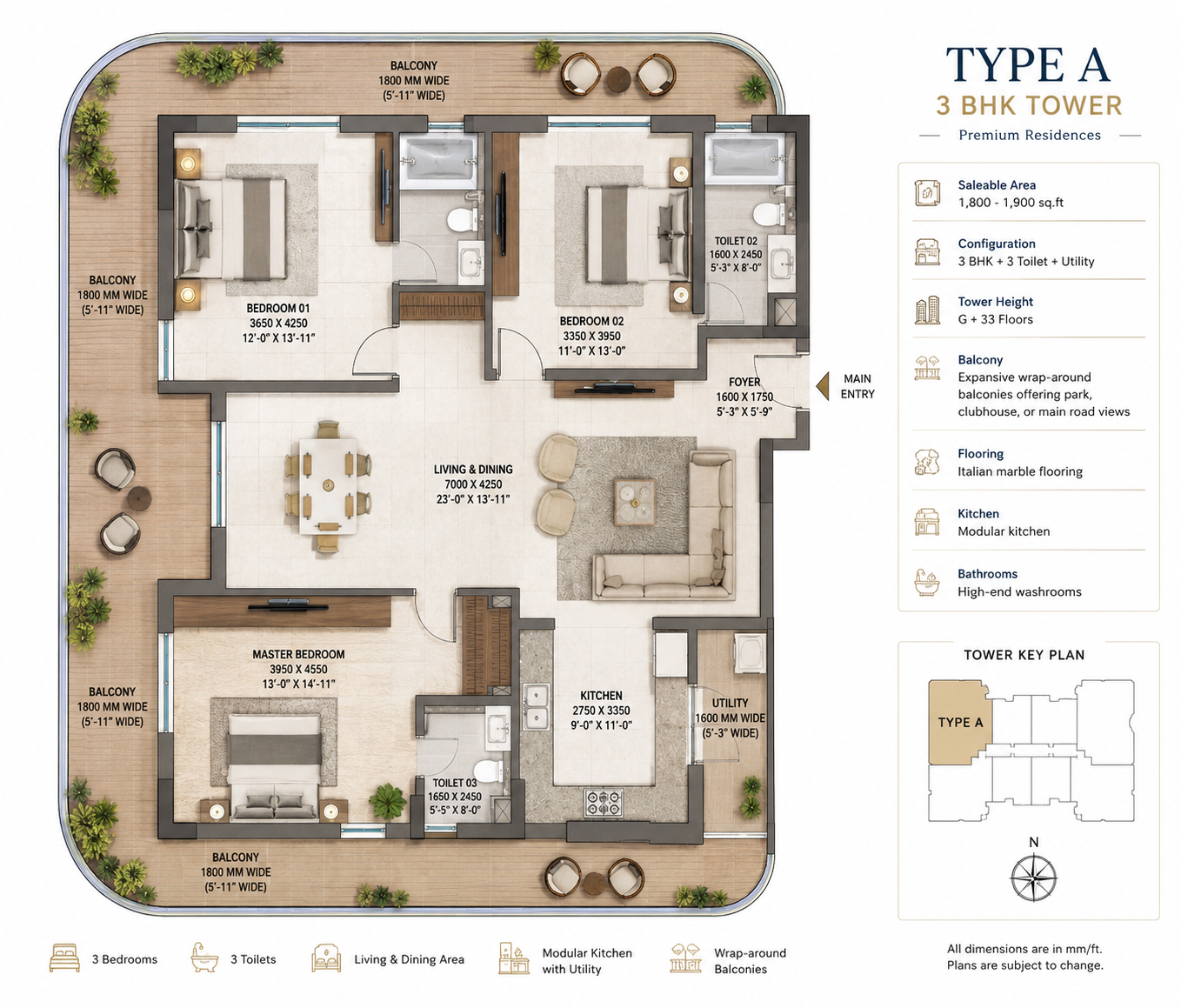 Type A Floor Plan