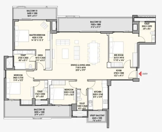 2250 Sq.Ft Floor Plan