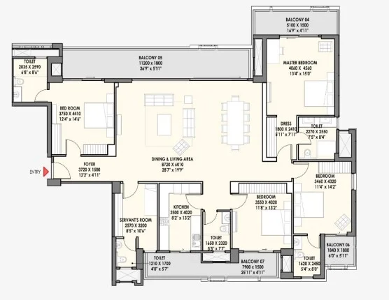 2755 Sq.Ft Floor Plan
